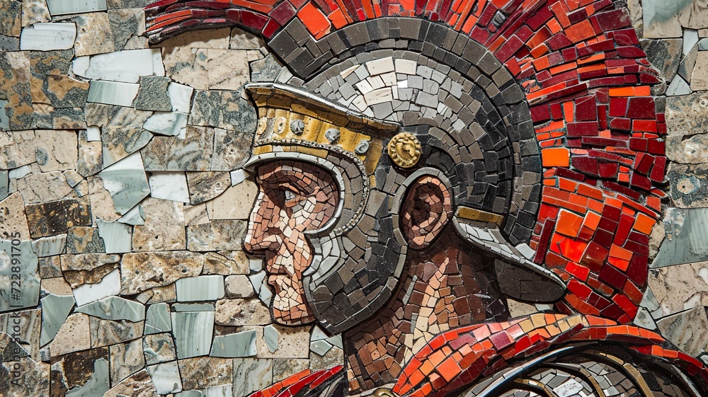 Obraz premium Mosaic Roman Legioner