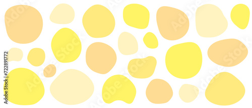 液体シェイプ 黄色 シンプル あしらい セット