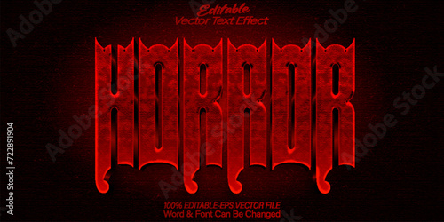 Horror Text Effect Editable Alphabet Red Spooky Devil Evil Dead