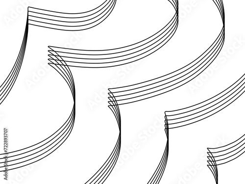 Abstract wave element for design. digital frequency track equalizer. stylish line art background. Vector illustration Waves with lines are created using the blend tool. Curved wavy lines and smooth