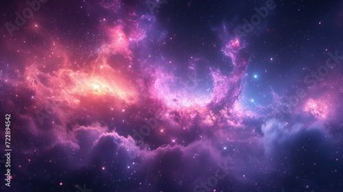 Beautiful space. Nebula and galaxies in space. Created with Generative AI © Yevhen