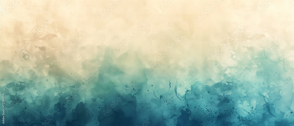 Abstract yellow and dark blue background with a dirty, grunge look. Reminiscent of a cloudscape and distant mountains.