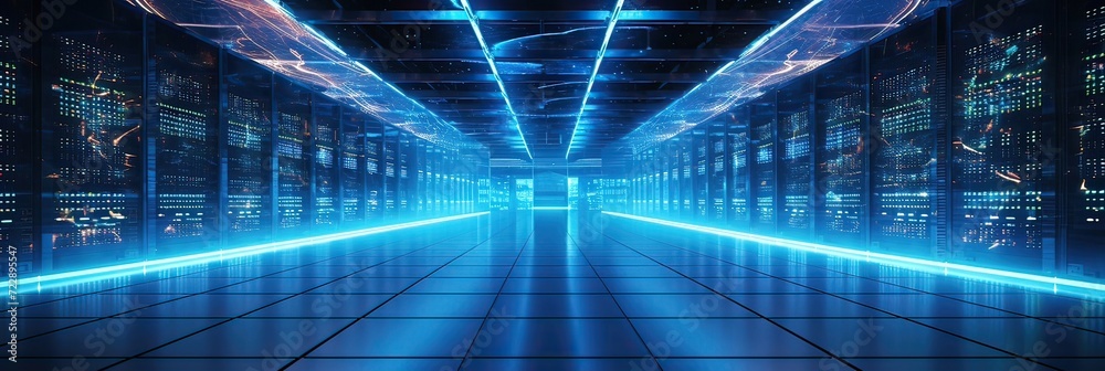 Cutting-edge technology, server farm, data storage, high-speed computing, digital infrastructure, technological excellence. Generated by AI. Cutting-edge technology, server farm, data storage, high-speed computing, digital infrastructure, technological excellence. Generated by AI.
