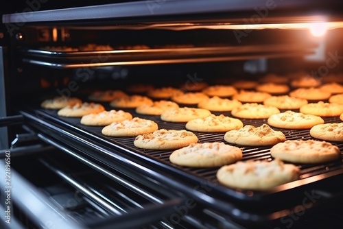 Food production process in a plant. Manufacturing cookies