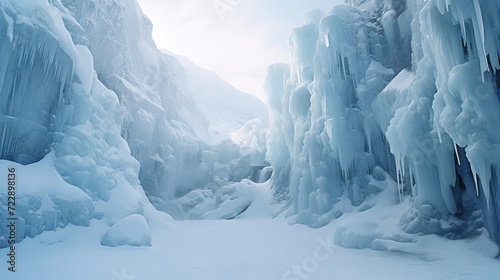 Nature's artistic touch in every icy detail. Stunning, intricate, frosty, breathtaking, frigid wonder. Generated by AI.