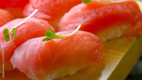 Close-Up of Sushi with Tuna - 4K Ultra HD Image of Delicious Japanese Cuisine