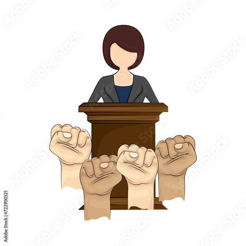 Illustration of election candidate 