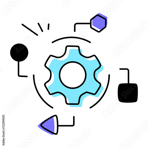 Creative Workflow Doodle Icon