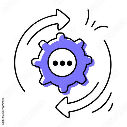 Creative Workflow Doodle Icon