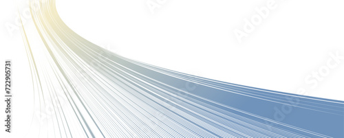 Distorted and deformed lines vector abstract background, curvature of space, 3D linear flow curve shape, science fiction.