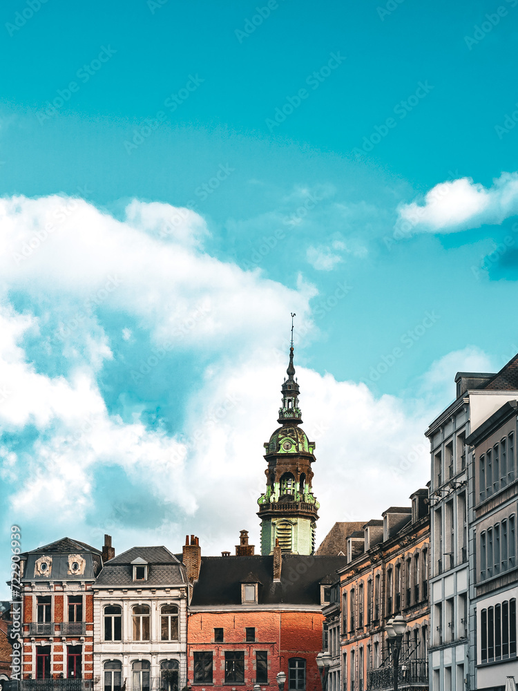 Obraz premium Journey to Mons: Exploring the Enchanting Streets of the Old Village