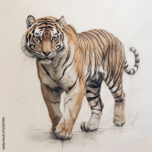 Jungle Chronicles  A Gallery of Captivating Tiger Sketches 