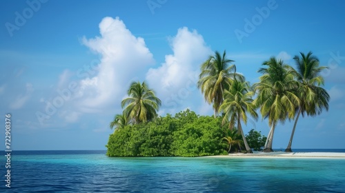 In the photo, palm trees from the Maldives. High quality photos. --ar 16:9 --v 6 Job ID: bcc2defd-28b2-4173-ad67-161f663e9a69