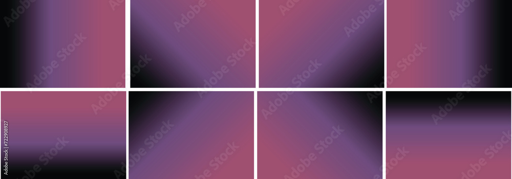Gradient. Collection of abstract fabric backgrounds with space for design. Artistic background for design. A combination of black, raspberry and lilac.