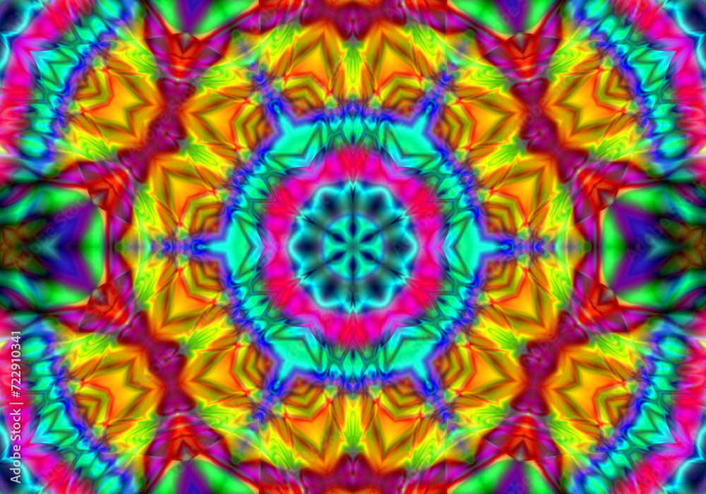 Unique kaleidoscope design.Abstract kaleidoscope background. Beautiful kaleidoscope seamless pattern.