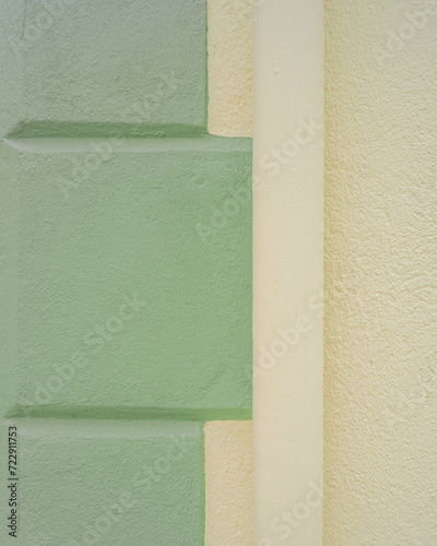 Pared con dos colores pastel
