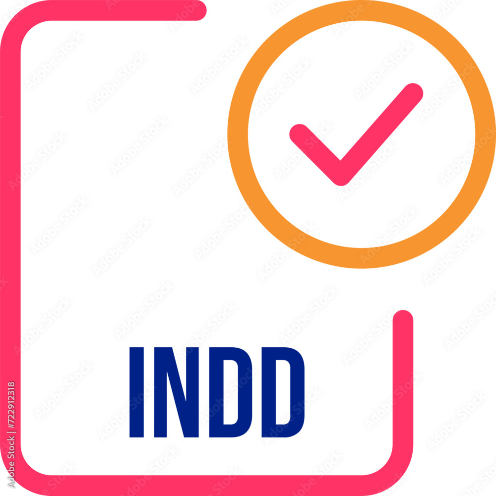 INDD File icon with checked mark INDD File icon with checked mark