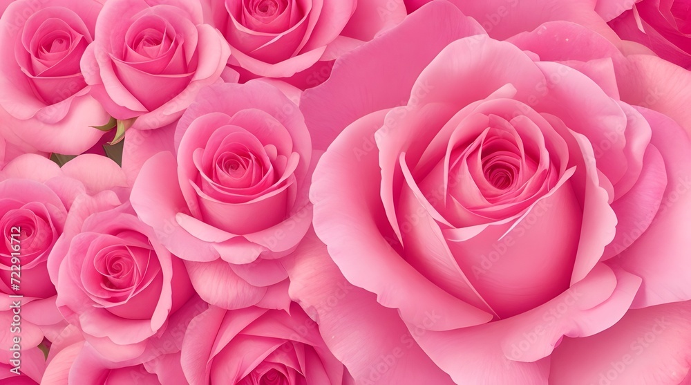 pink and pink rose flower background. Valentine's day concept.