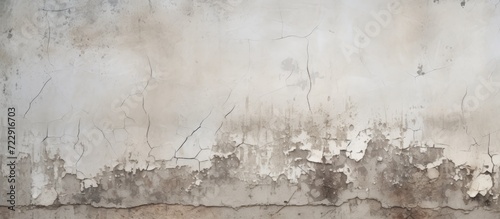 Imperfect gypsum plaster surface Old cracked wall Grunge wall texture for design Old paint texture is chipping and cracked fall destruction. Creative Banner. Copyspace image