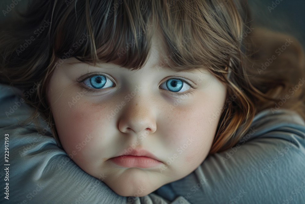 sad overweight child portrait. problem of childhood obesity concept
sad overweight child portrait. problem of childhood obesity concept