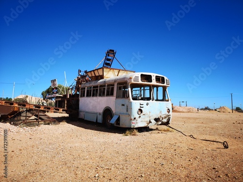 bus in the desert