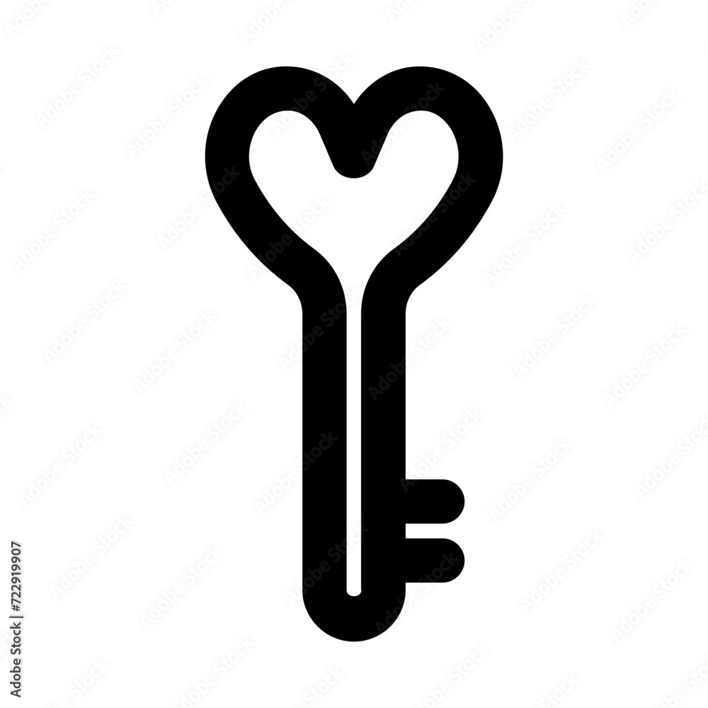 Diary Key Line Icon Diary Key Line Icon
