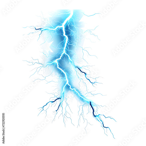 blue thunder on transparent background