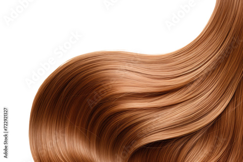 Flowing Silky Tresses Isolated On Transparent Background