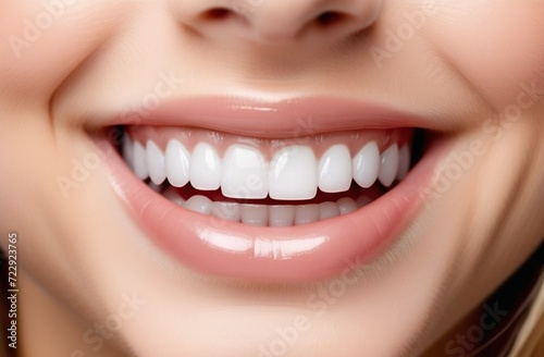 smile with white healthy teeth