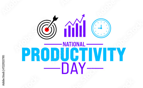 February is National Productivity Day background template. Holiday concept. background, banner, placard, card, and poster design template with text inscription and standard color. vector illustration.