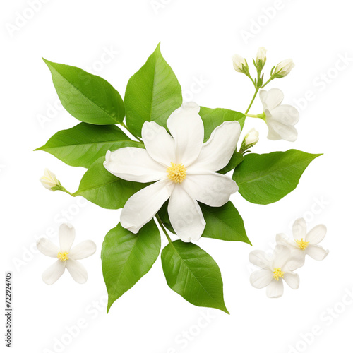 frangipani flower isolated on white © Anum