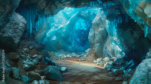 Azure Depths: Exploring the Turquoise Mine © Andrii 