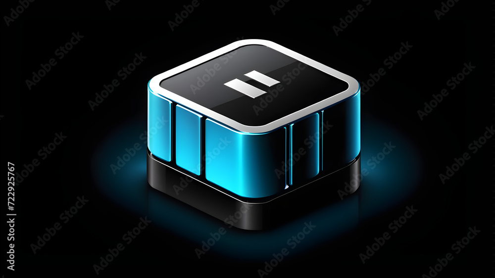 database server icon. isolated on a black background. With black copy space database server icon. isolated on a black background. With black copy space