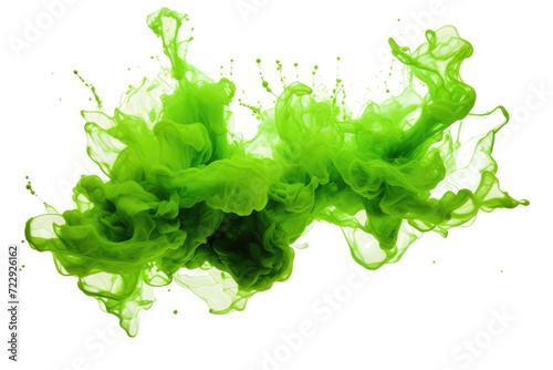 Green Color Isolated On Transparent Background