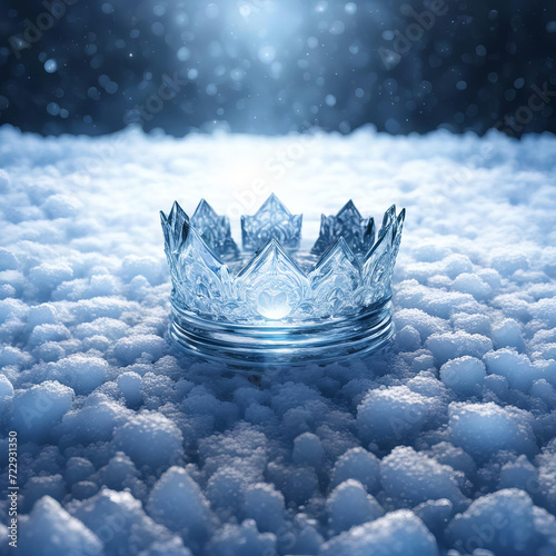 Crown of ice on snow.
