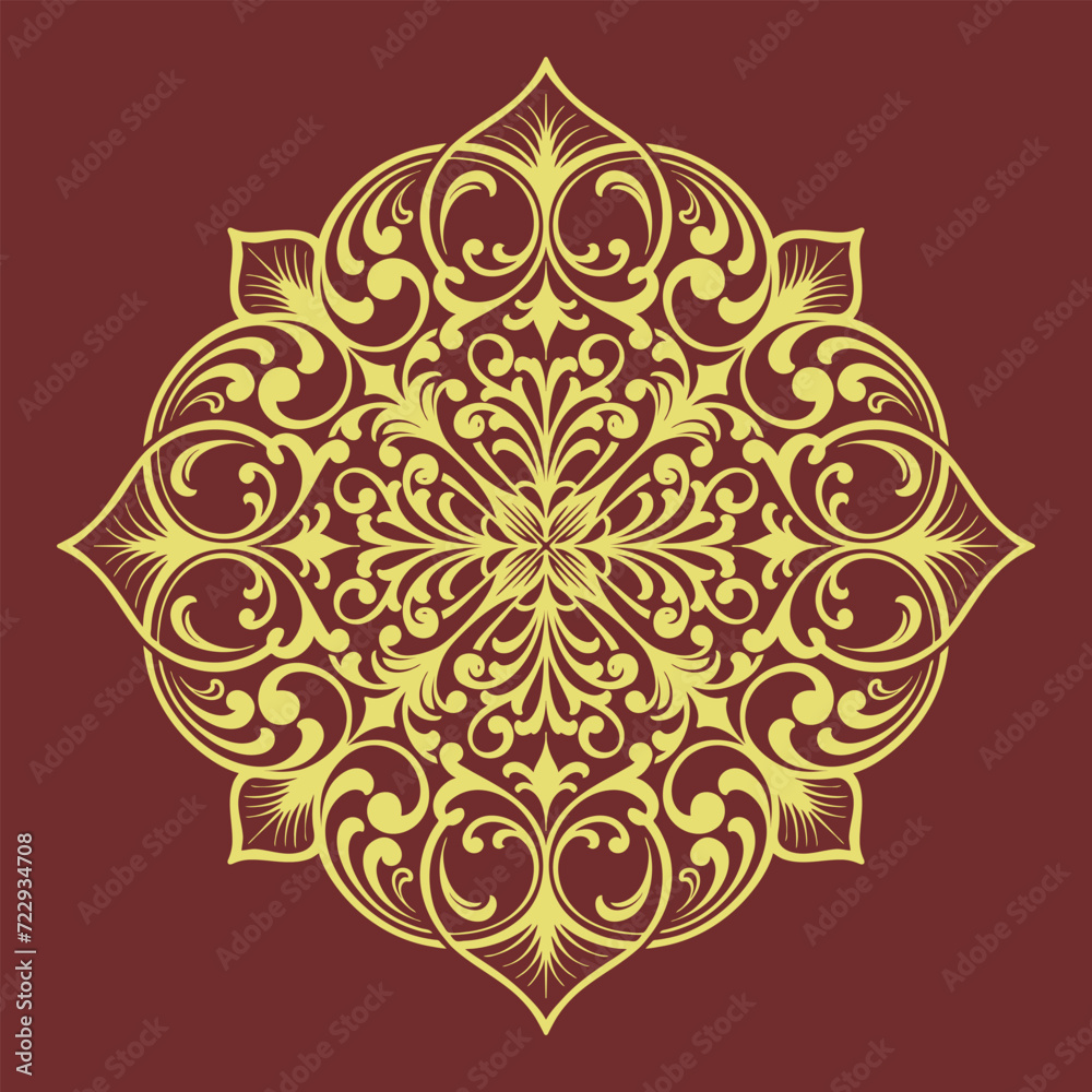 Mandala Ornament Logo with Intricate Details