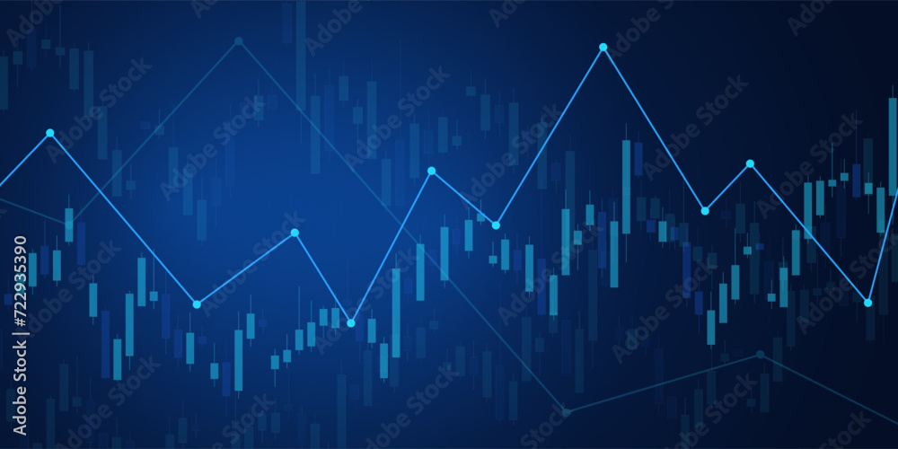 World business graph. Trade candlestick isolated on transparent background. Trade of stock. Chart of forex with candle. Bullish point. Vector illustration of concept trading currency, investment trade - obrazy, fototapety, plakaty 