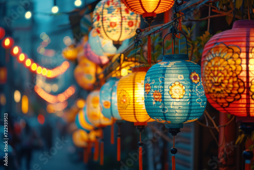 Colorful Lanterns Illuminating Taiwan Festival
