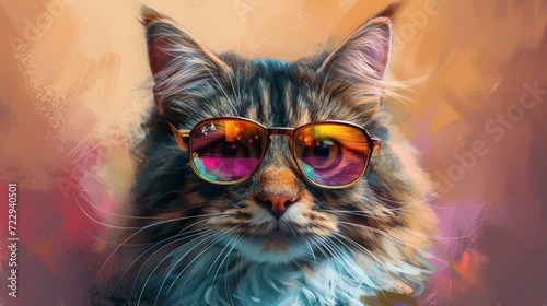 A cool cat wearing sunglasses