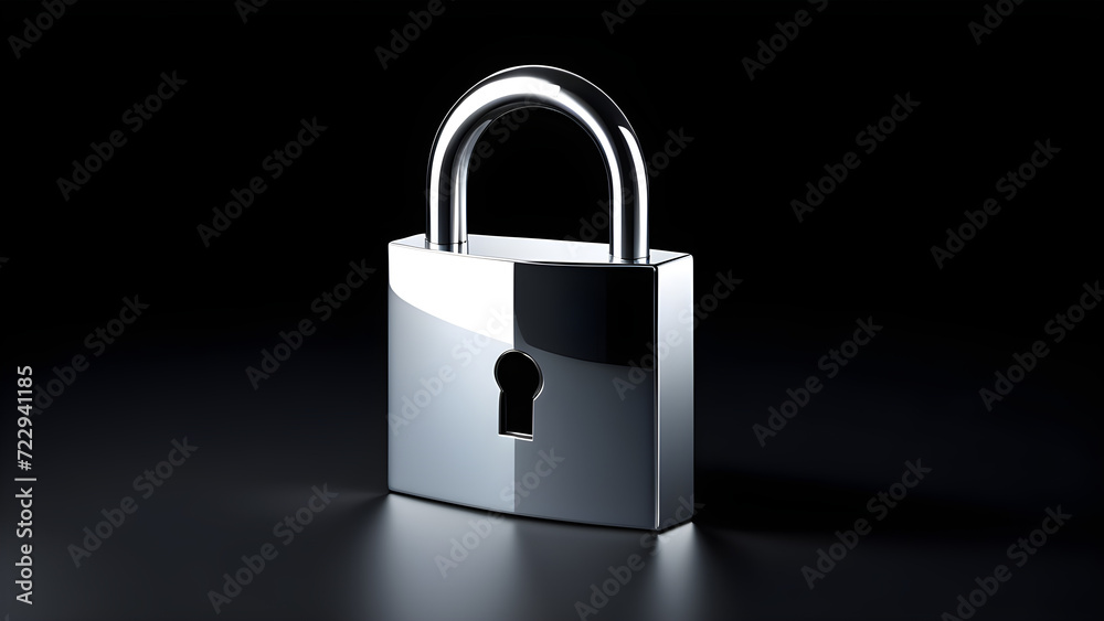 lock Flat security symbol. lock web icon 3d isolated on a black background. with black copy space lock Flat security symbol. lock web icon 3d isolated on a black background. with black copy space