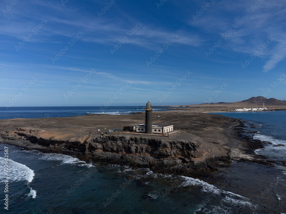 Punta de Jandia and lighthouse on southern end of Fuerteventura island, accessible only by gravel road