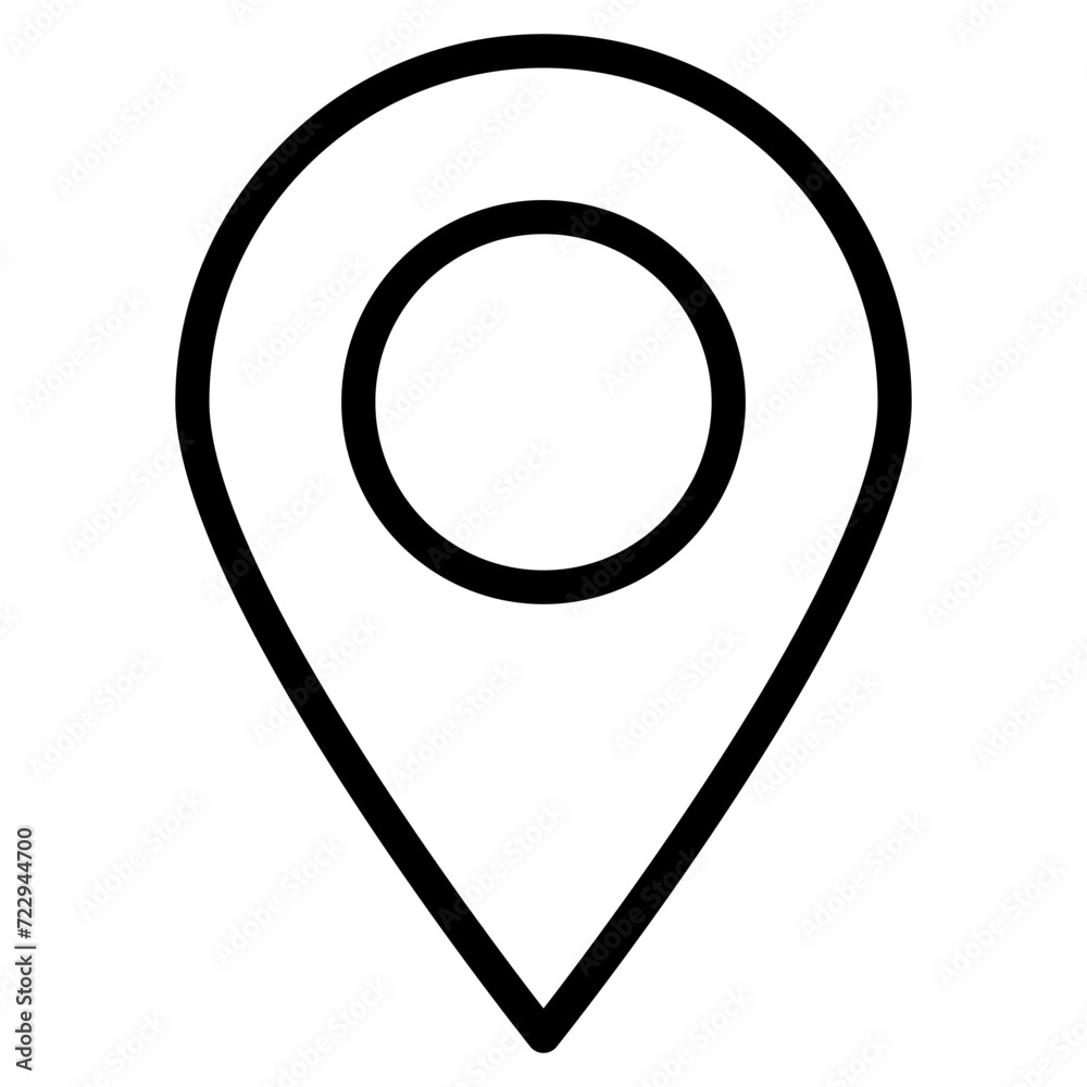 Location pin icon. Map pin place marker. Location icon. Map marker pointer icon set. GPS location symbol collection.	
