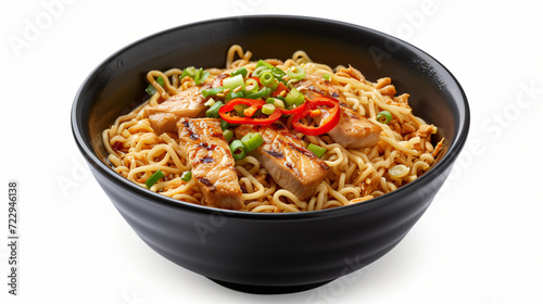 Instant noodles with grilled chicken