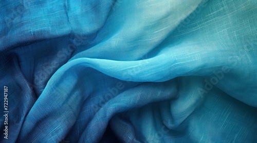 cerulean blue, blue fabric, blue cloth, ocean blue dark blue abstract vintage background for design. Fabric cloth canvas texture. Color gradient, ombre. Rough, grain. Matte, shimmer 