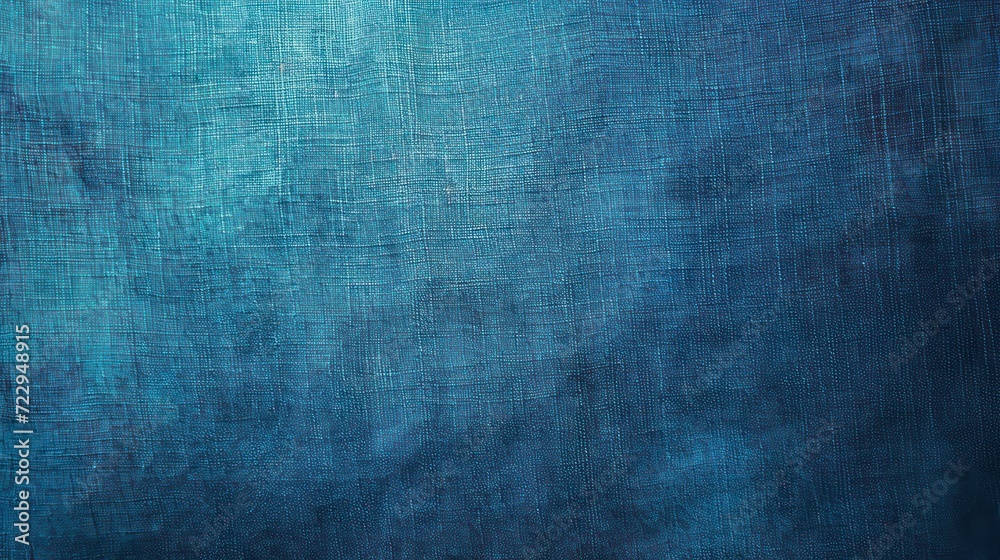 cerulean blue, blue fabric, blue cloth, ocean blue dark blue abstract vintage background for design. Fabric cloth canvas texture. Color gradient, ombre. Rough, grain. Matte, shimmer	 - obrazy, fototapety, plakaty 
