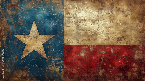 Texas Pride: A Stylized Flag Poster photo