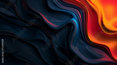 3D Render Abstract Color Wave Background