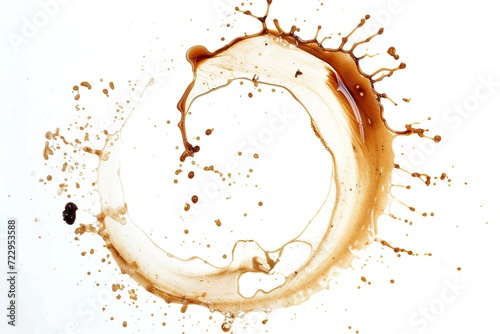 Coffee stains isolated on a white background