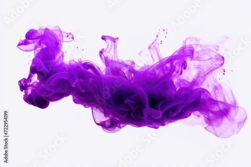 Purple substance in water, suitable for scientific or abstract designs photo