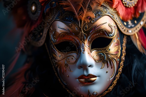 Intricate Venetian Mask Shrouded in Mystery © AiHRG Design